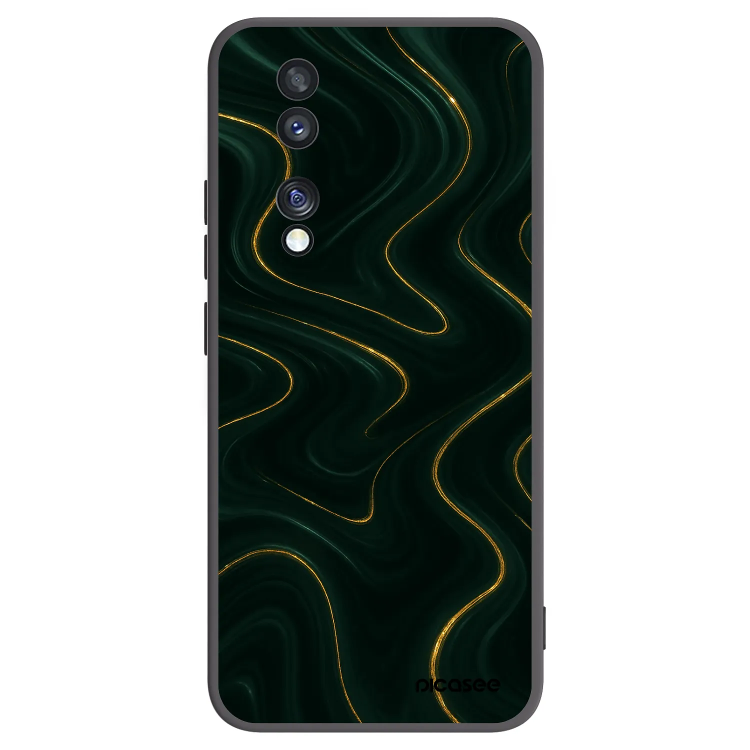 Picasee silikonový černý obal pro Honor 70 - Vawes