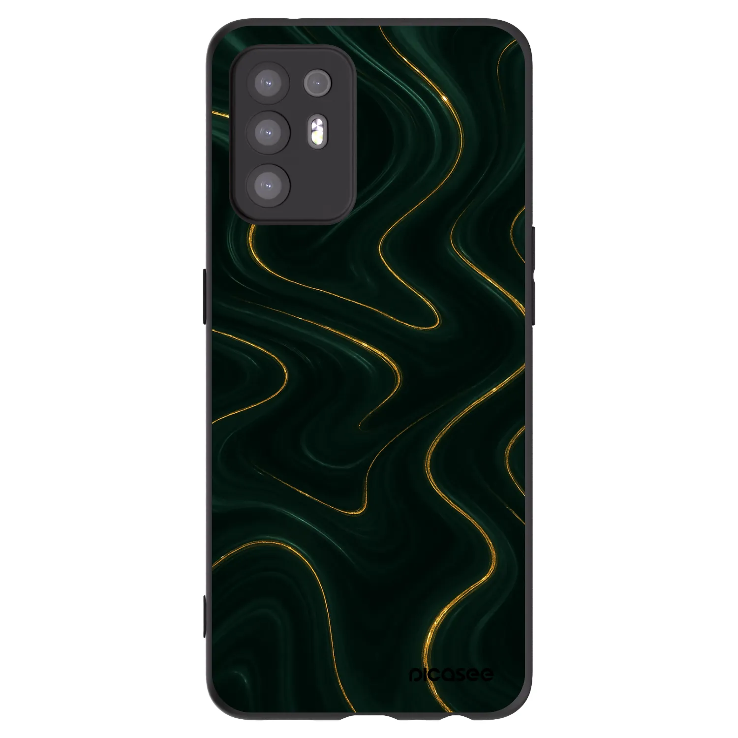Picasee silikonový černý obal pro OPPO A94 5G - Vawes