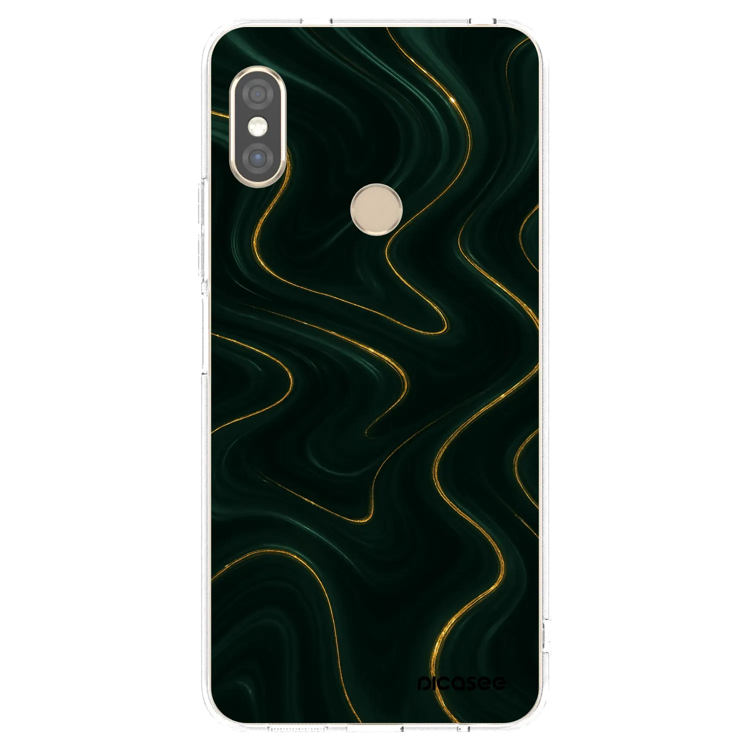 Picasee silikonový průhledný obal pro Xiaomi Redmi Note 5 Global - Vawes