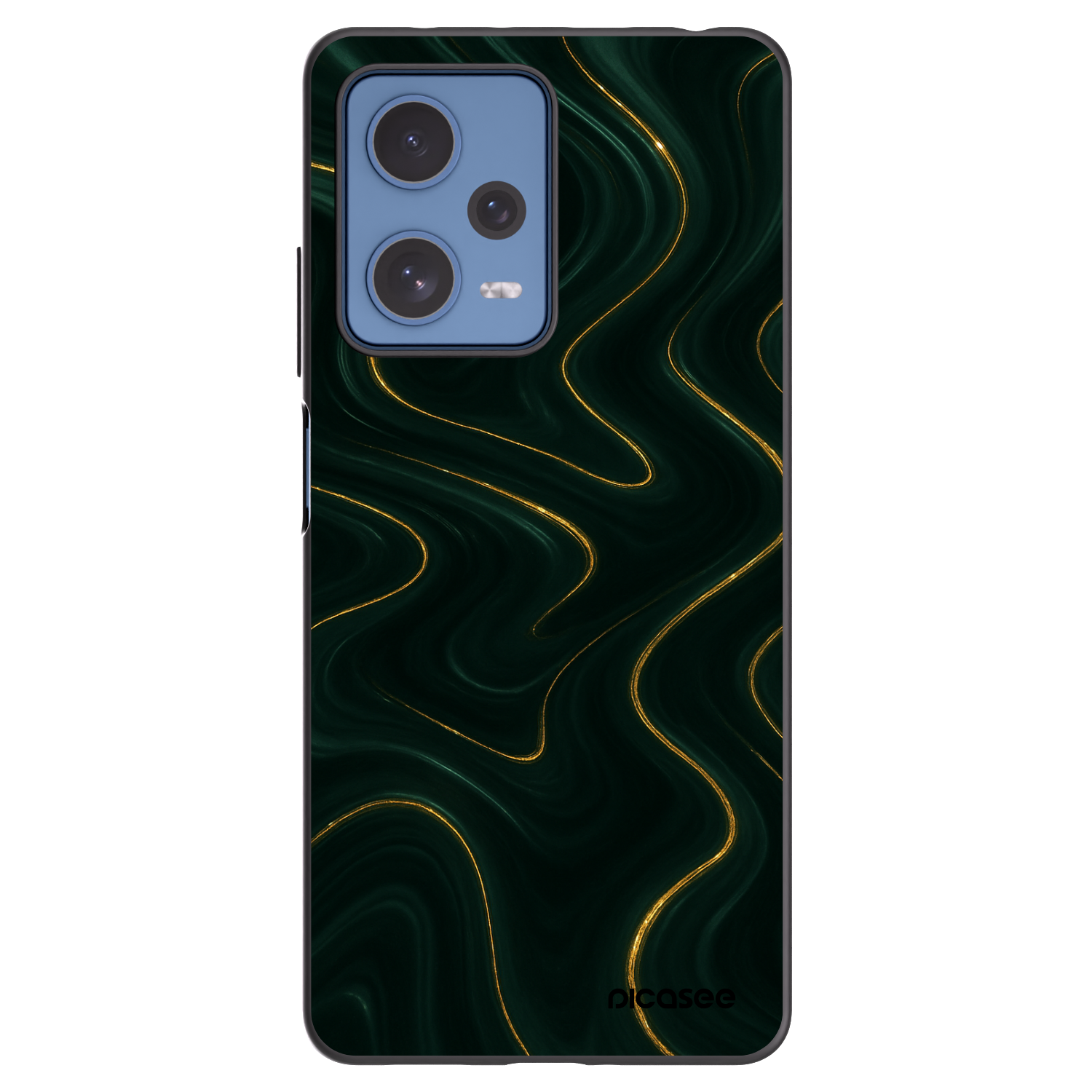 Picasee silikonový černý obal pro Xiaomi Redmi Note 12 Pro 5G - Vawes