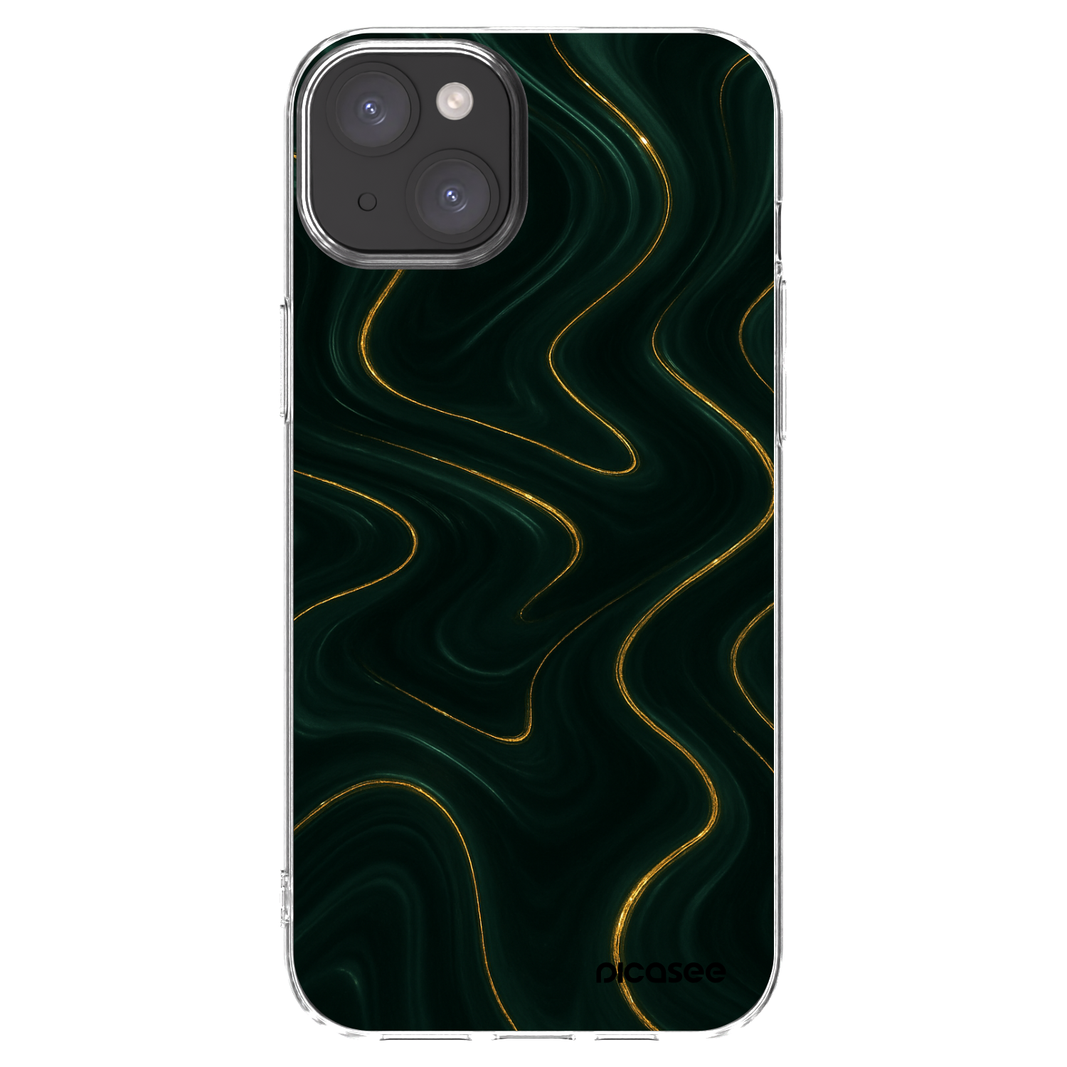 Picasee silikonový průhledný obal pro Apple iPhone 15 Plus - Vawes