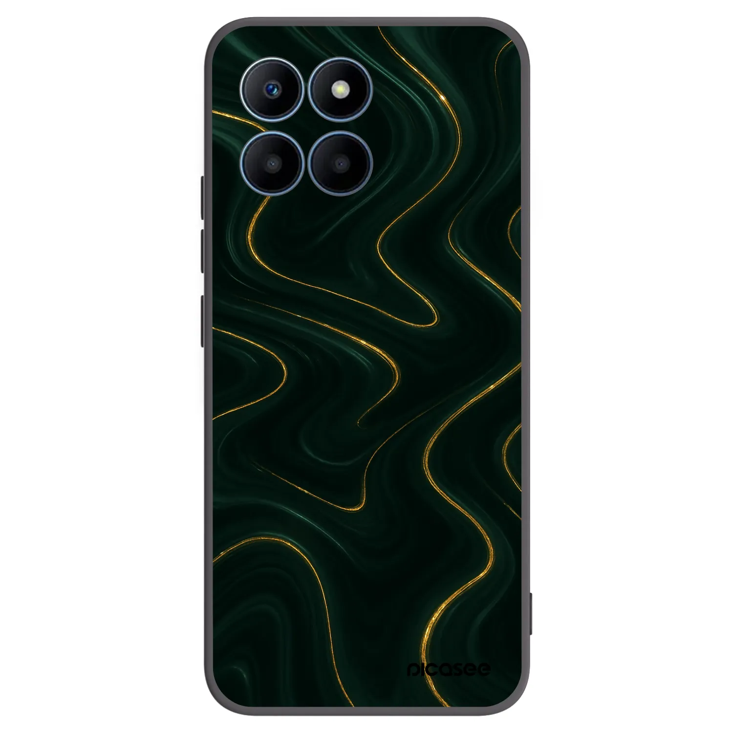 Picasee silikonový černý obal pro Honor 70 Lite - Vawes