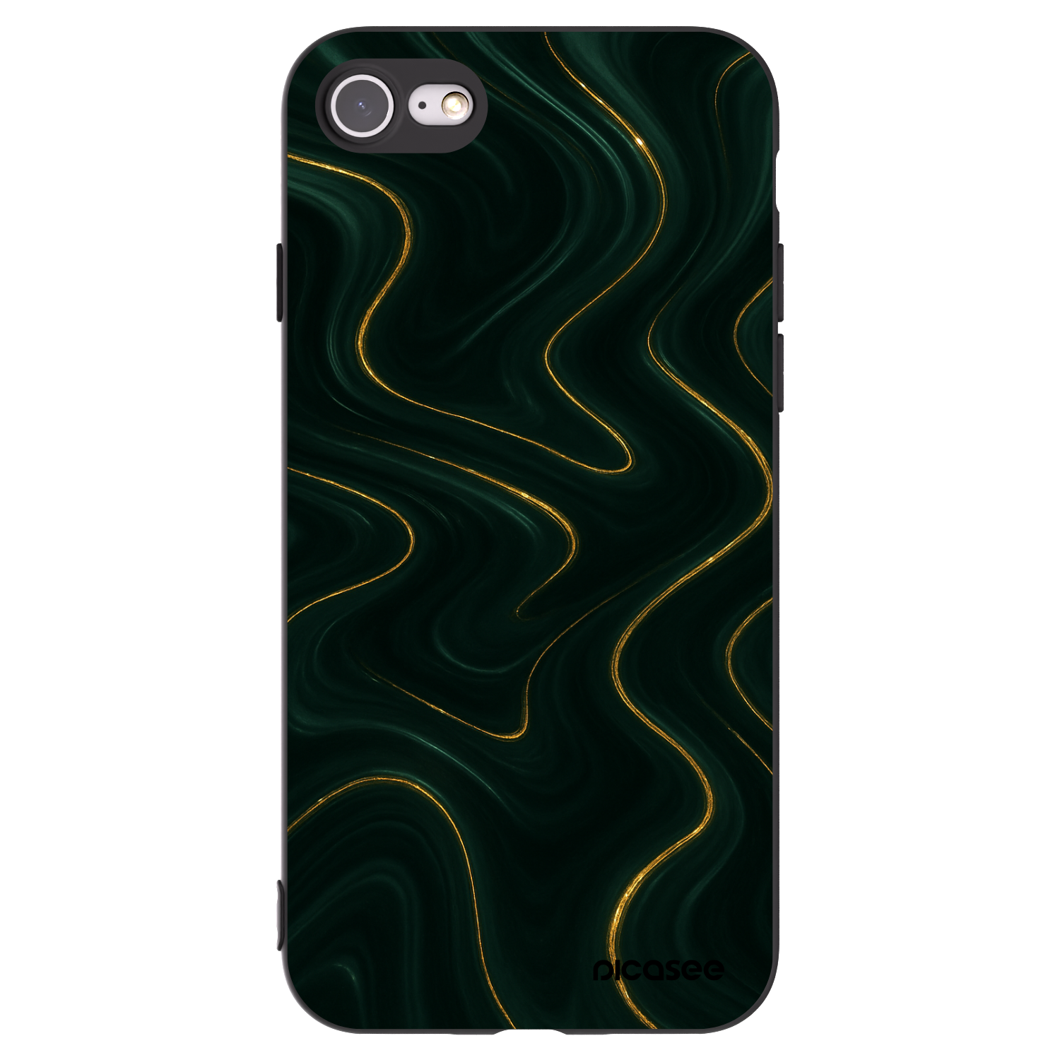 Picasee silikonový černý obal pro Apple iPhone 8 - Vawes