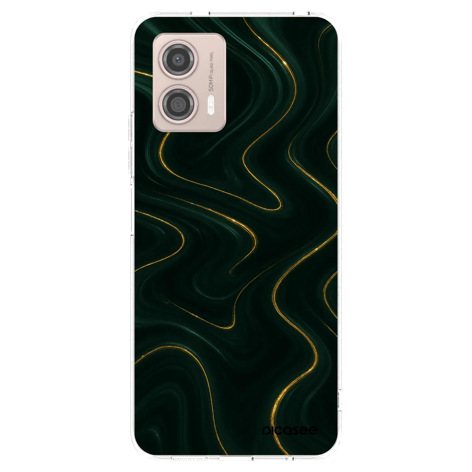 Picasee silikonový průhledný obal pro Motorola Moto G53 5G - Vawes