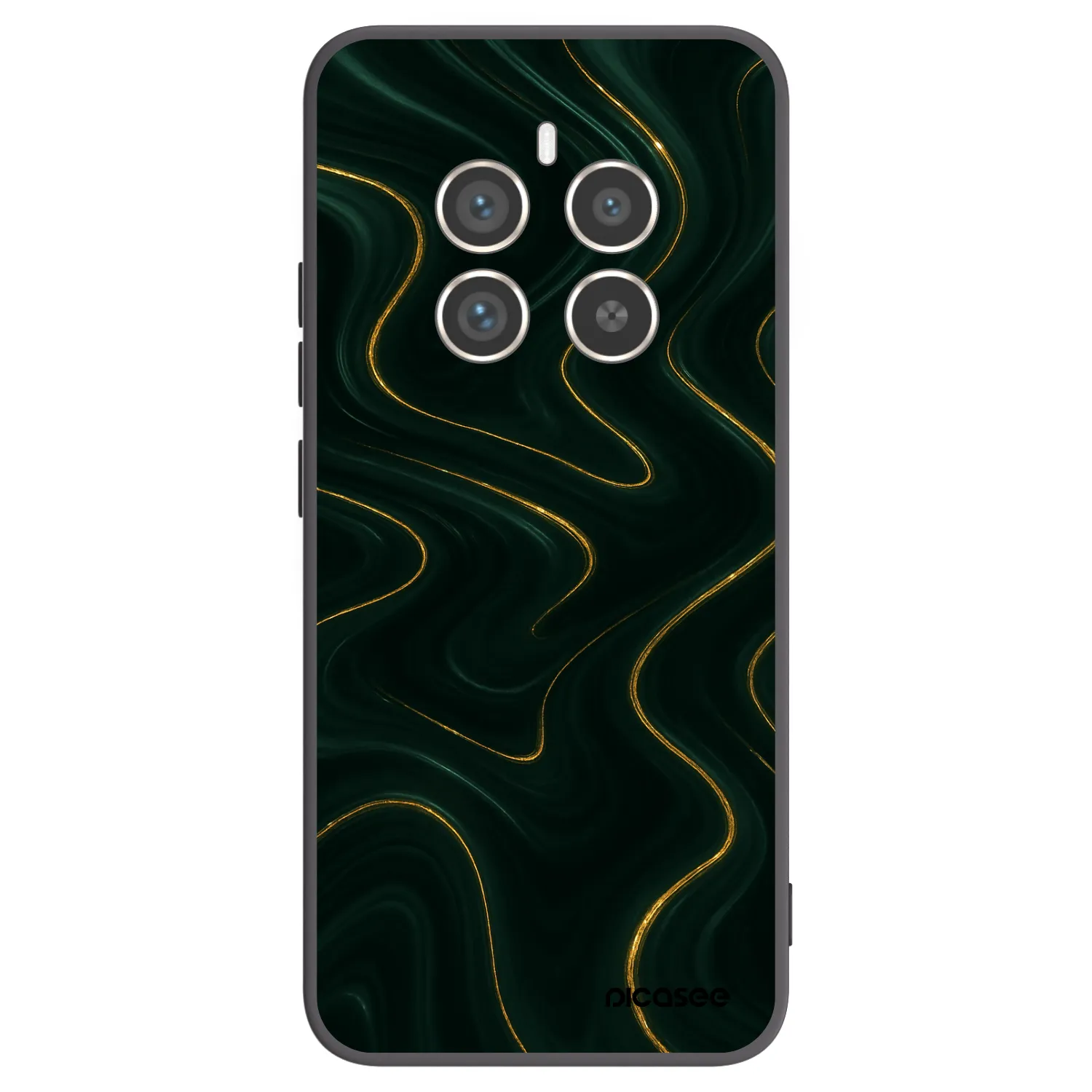 Picasee silikonový černý obal pro Realme 12 Pro 5G - Vawes