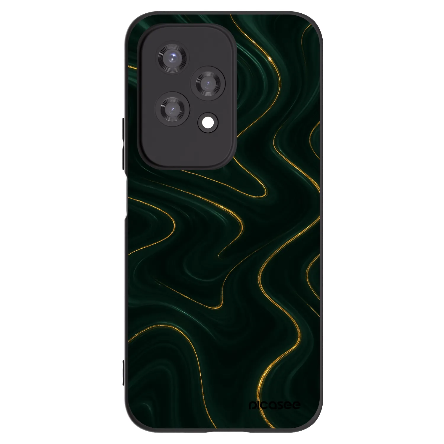 Picasee silikonový černý obal pro Honor 200 Lite - Vawes