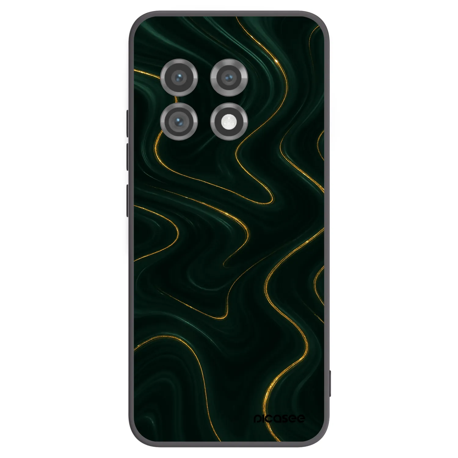 Picasee silikonový černý obal pro OnePlus 11 5G - Vawes