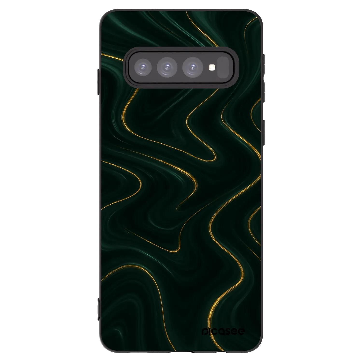 Picasee silikonový černý obal pro Samsung Galaxy S10 G973 - Vawes