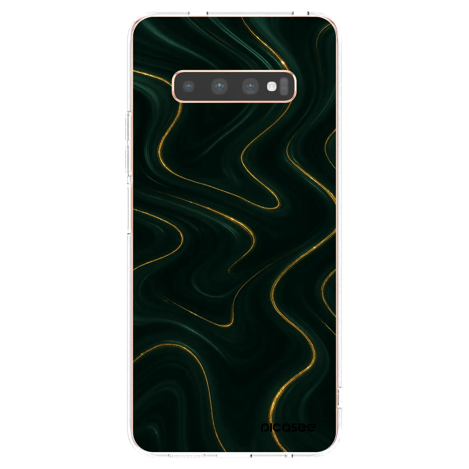 Picasee silikonový průhledný obal pro Samsung Galaxy S10 Plus G975 - Vawes