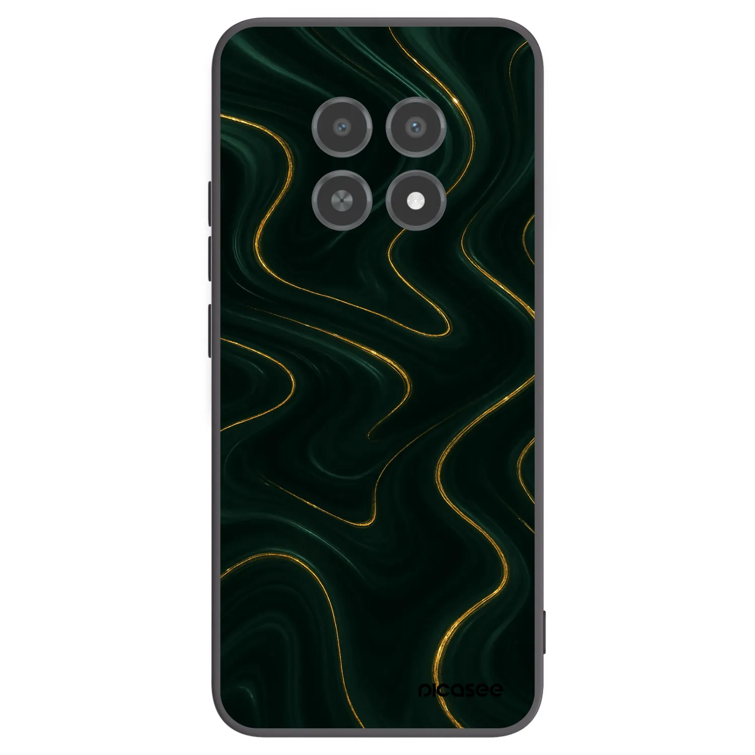Picasee silikonový černý obal pro Realme 12X - Vawes