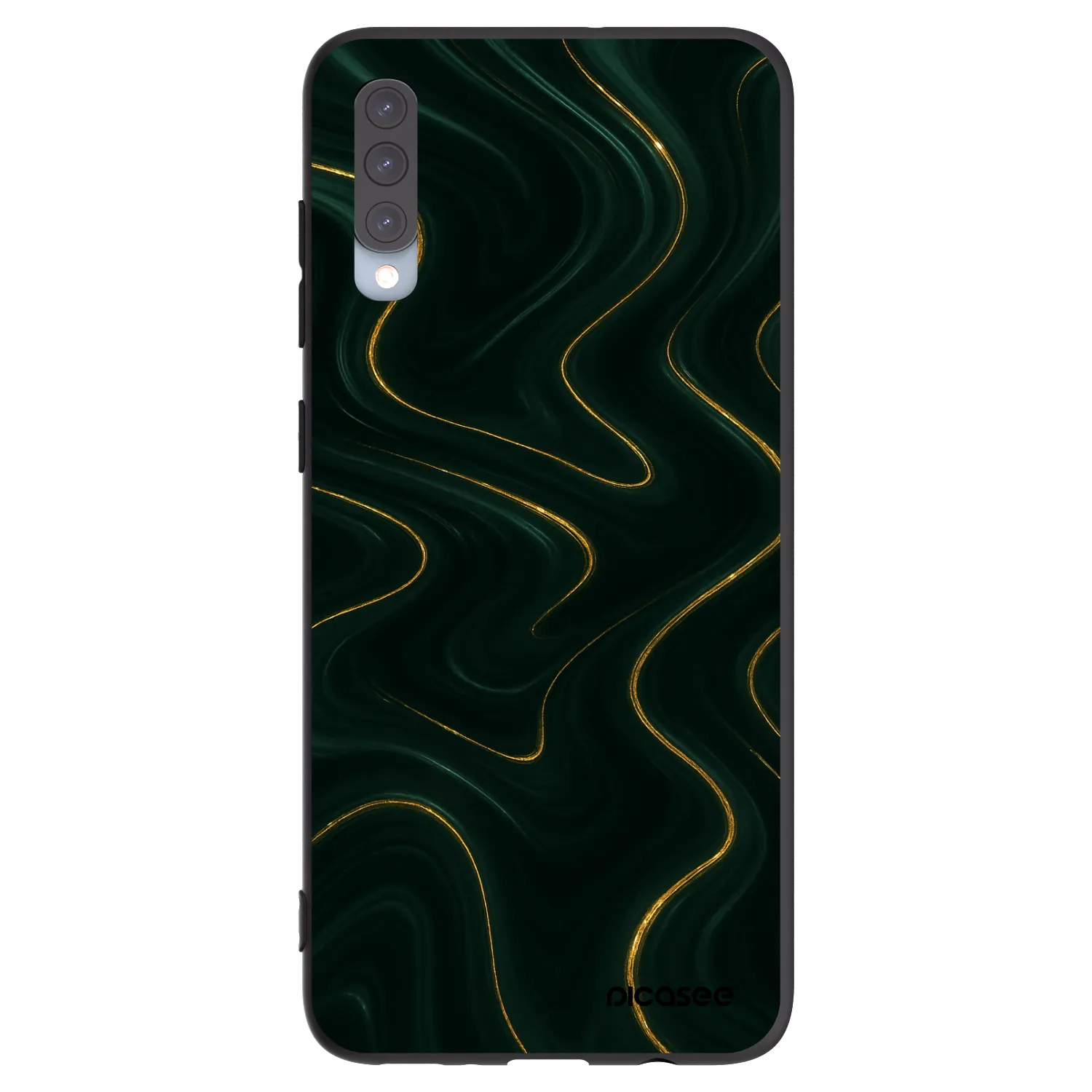 Picasee silikonový černý obal pro Samsung Galaxy A70 A705F - Vawes