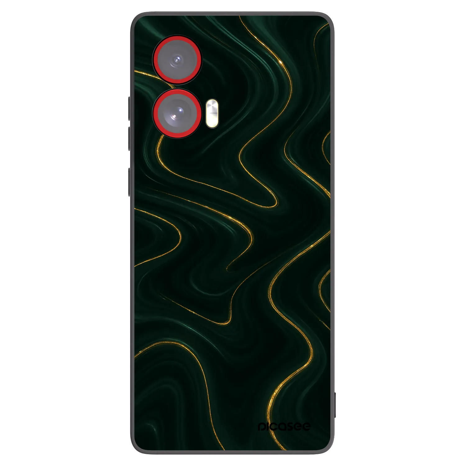 Picasee silikonový černý obal pro Motorola Edge 50 Fusion - Vawes