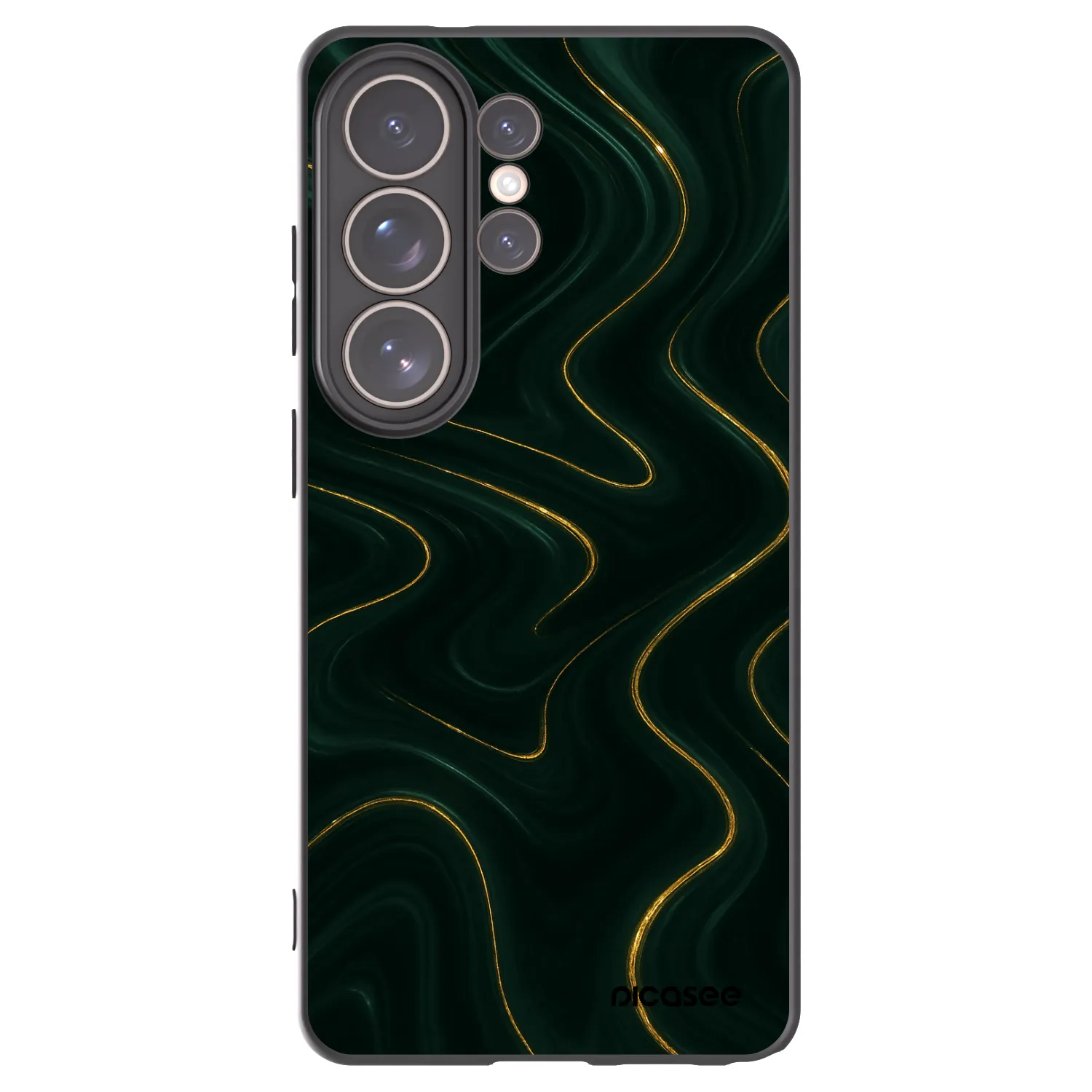 Picasee silikonový černý obal pro Samsung Galaxy S26 Ultra - Vawes