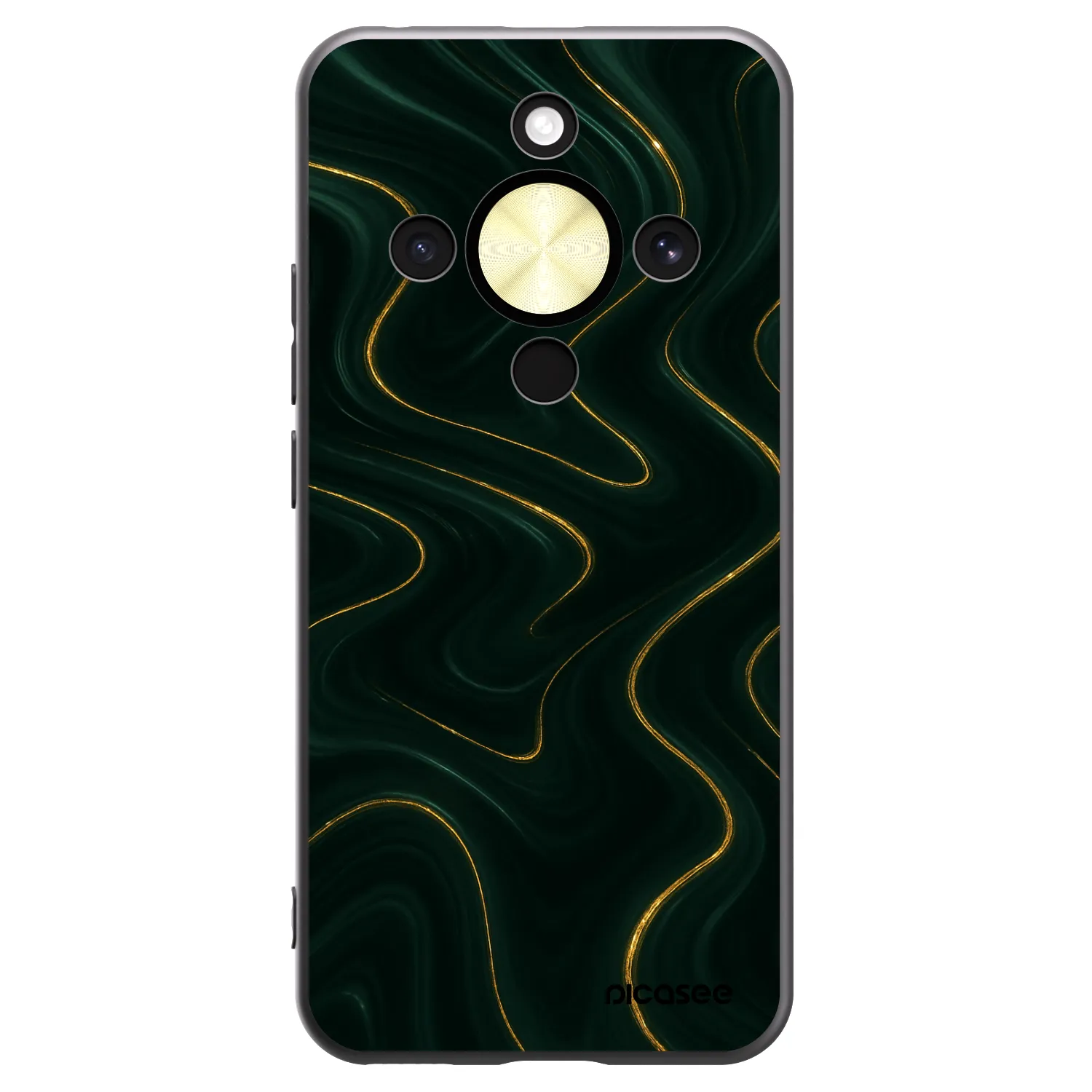 Picasee silikonový černý obal pro Honor Magic8 Lite 5G - Vawes