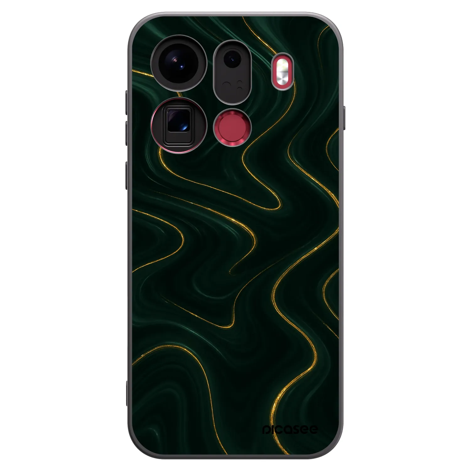 Picasee silikonový černý obal pro OPPO Find X9 Pro - Vawes