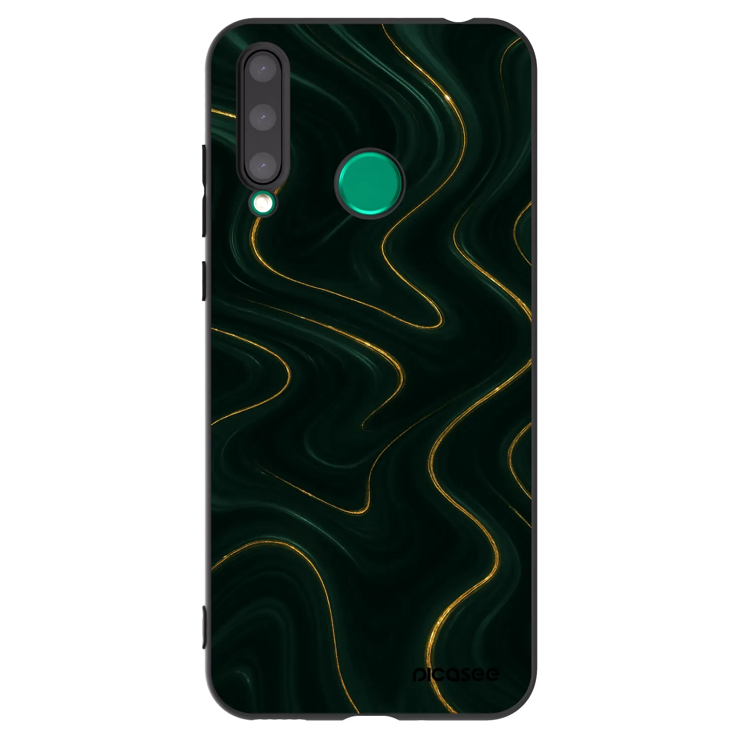 Picasee silikonový černý obal pro Honor 20 Lite - Vawes