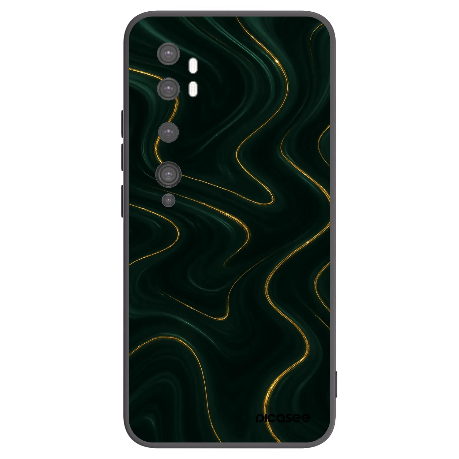 Picasee silikonový černý obal pro Xiaomi Mi Note 10 (Pro) - Vawes