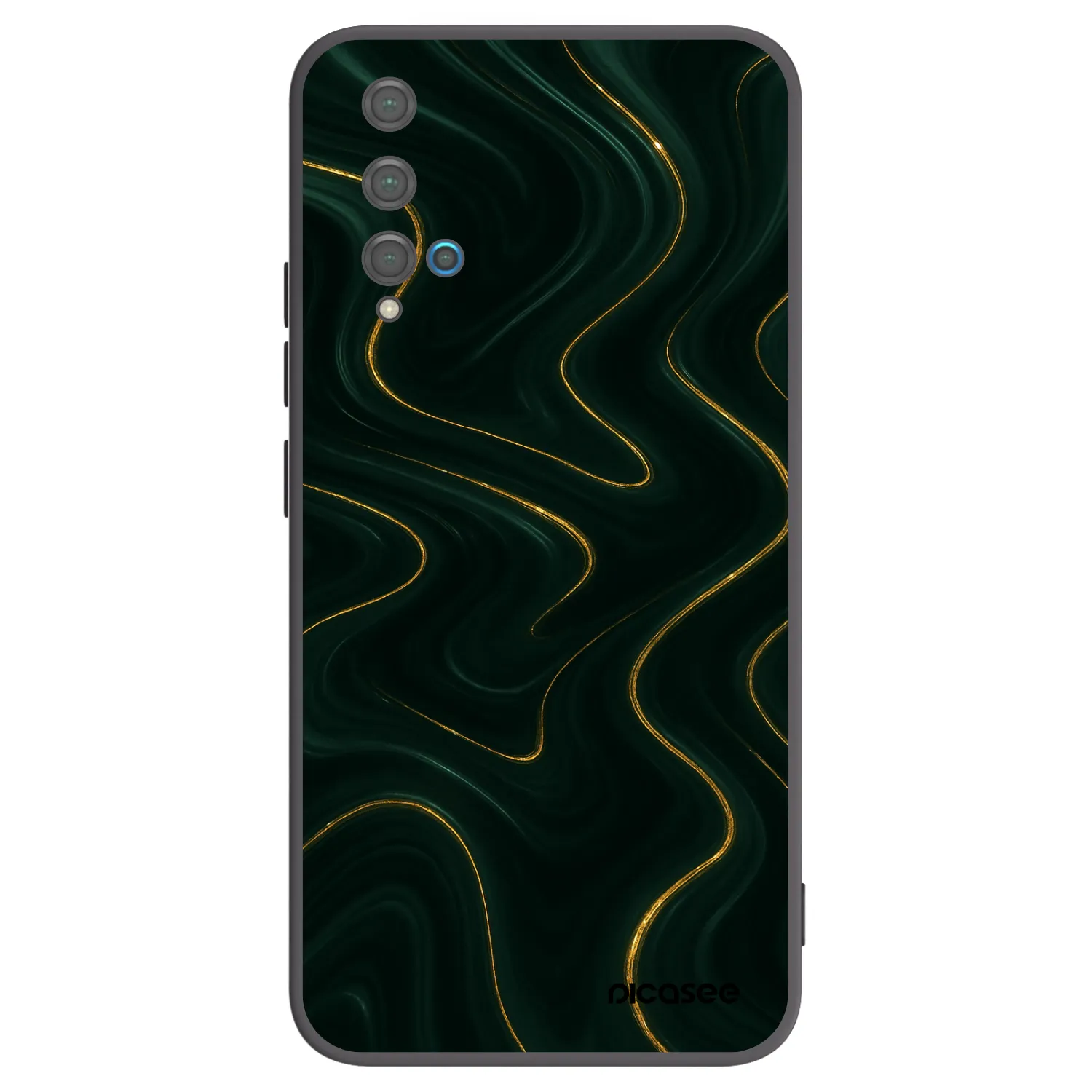Picasee silikonový černý obal pro Huawei Nova 5T - Vawes