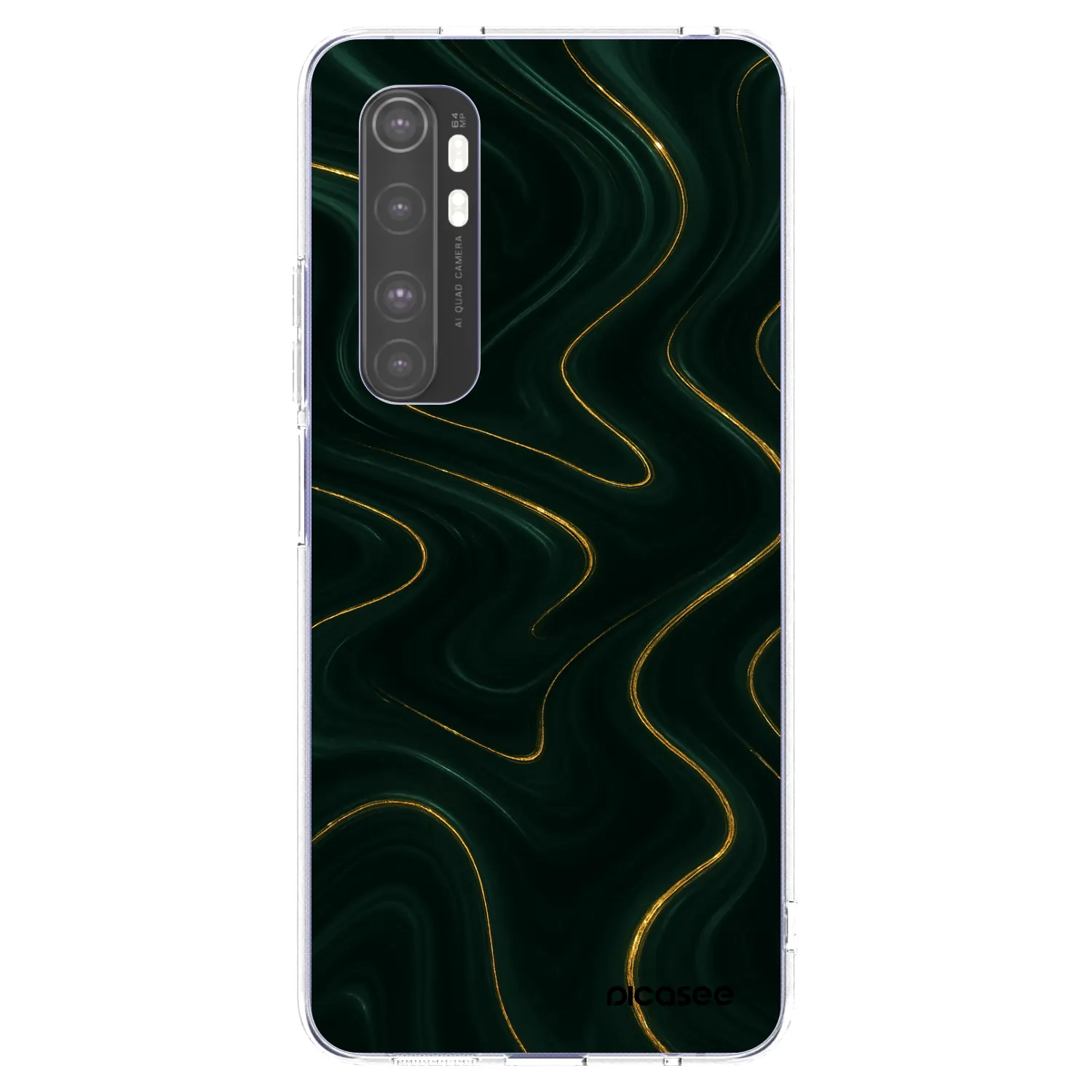 Picasee silikonový průhledný obal pro Xiaomi Mi Note 10 Lite - Vawes