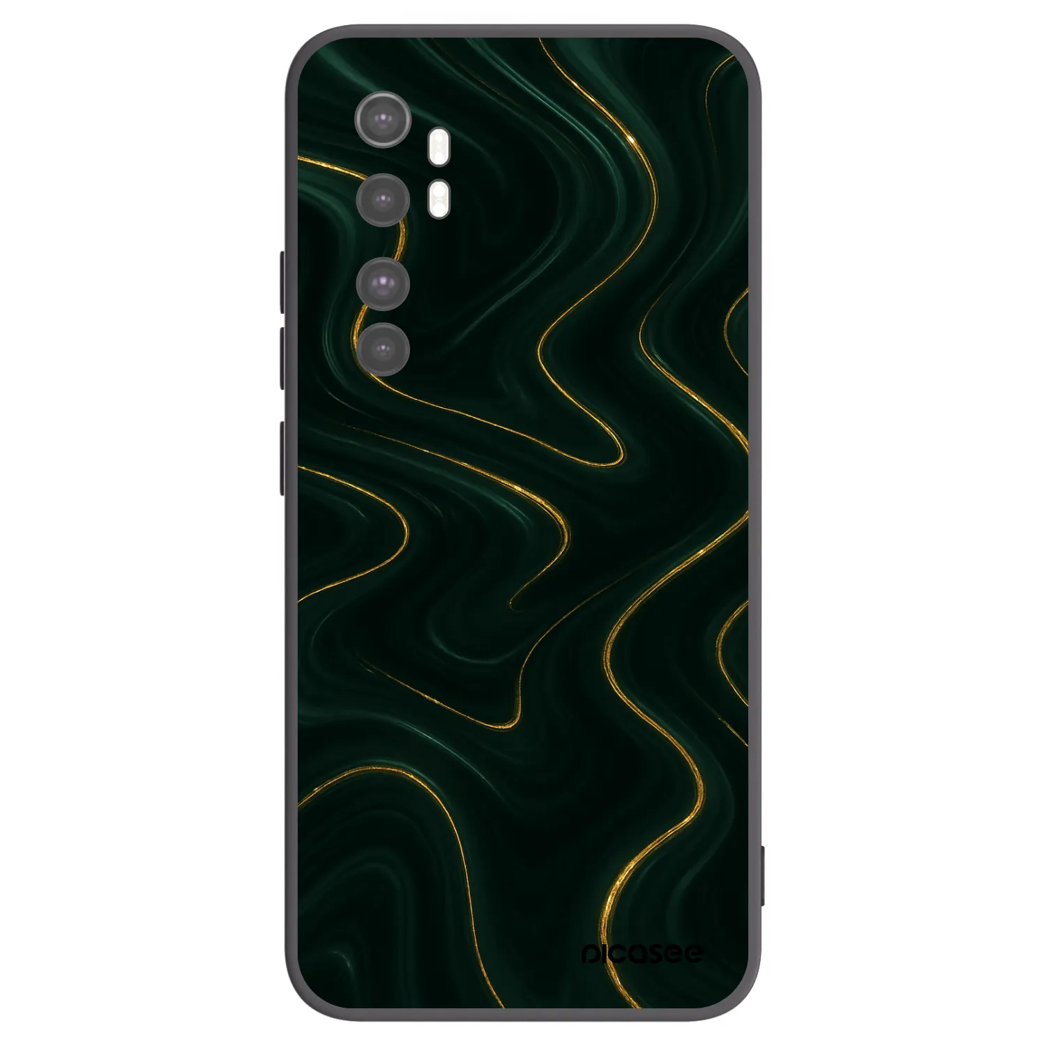 Picasee silikonový černý obal pro Xiaomi Mi Note 10 Lite - Vawes