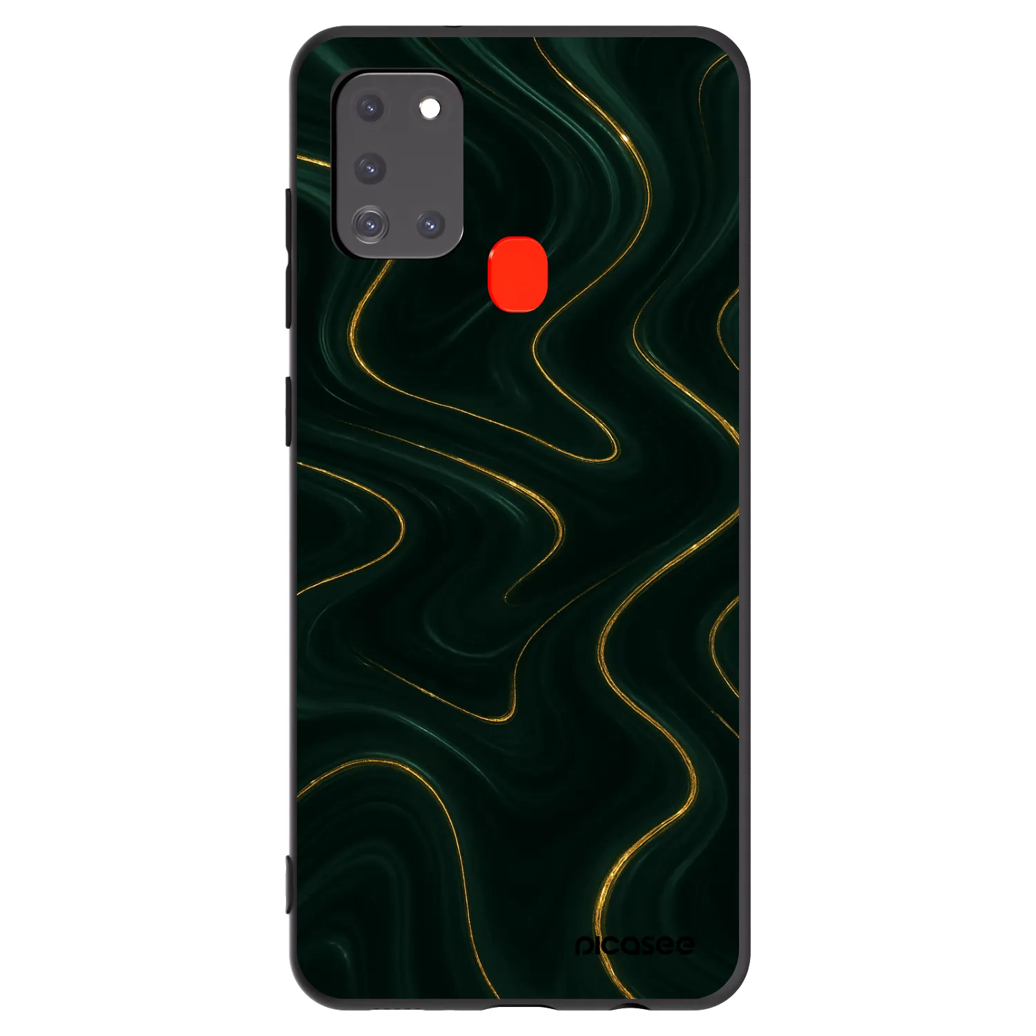 Picasee silikonový černý obal pro Samsung Galaxy A21s - Vawes
