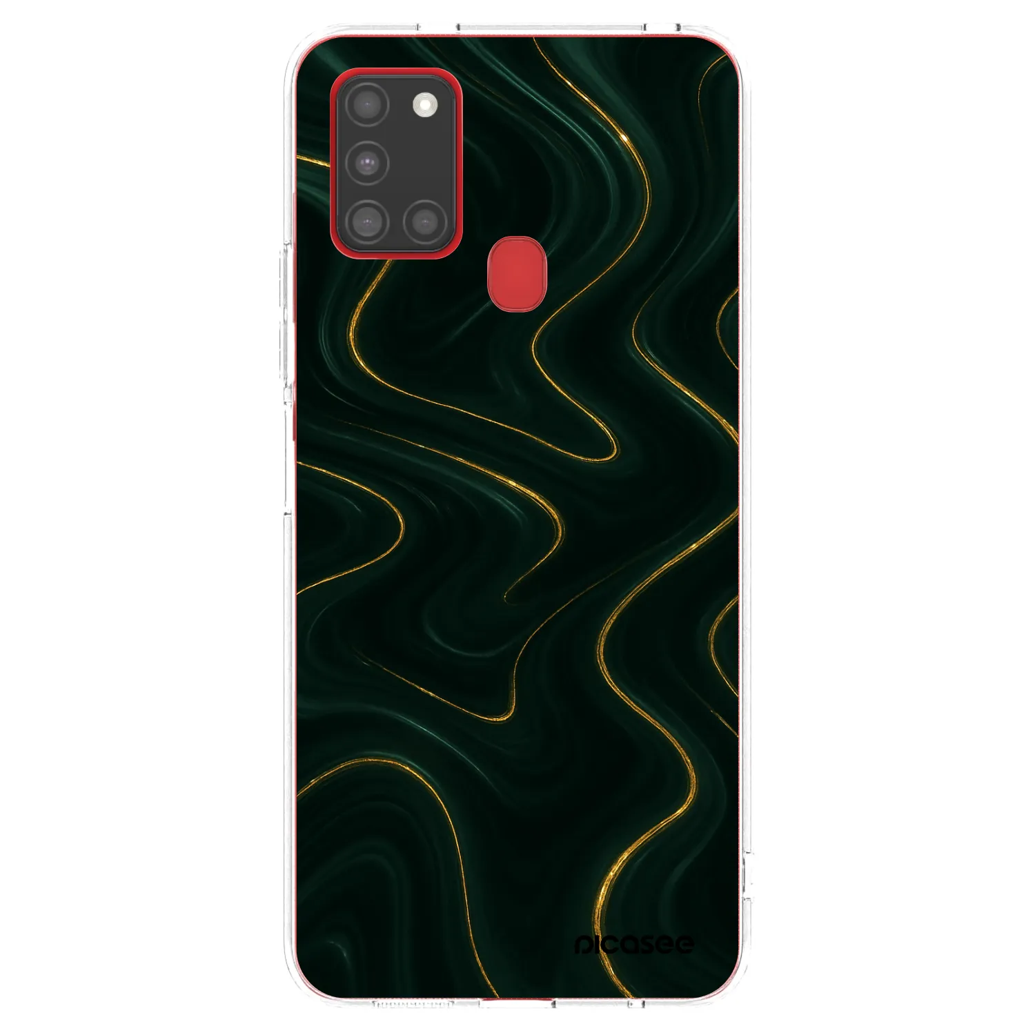 Picasee silikonový průhledný obal pro Samsung Galaxy A21s - Vawes