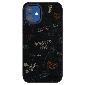 Picasee silikonový černý obal pro Apple iPhone 12 mini - CONFESSION