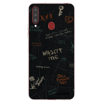 Picasee silikonový průhledný obal pro Samsung Galaxy A20s - CONFESSION