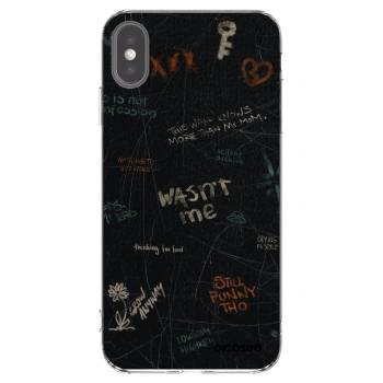 Picasee silikonový průhledný obal pro Apple iPhone XS Max - CONFESSION