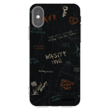 Picasee silikonový průhledný obal pro Apple iPhone X/XS - CONFESSION