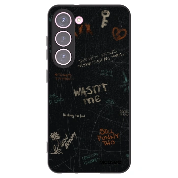 Picasee silikonový černý obal pro Samsung Galaxy S23 5G - CONFESSION