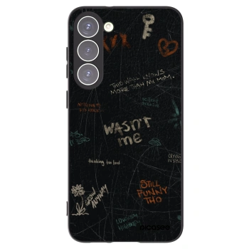 Picasee silikonový černý obal pro Samsung Galaxy S23+ 5G - CONFESSION