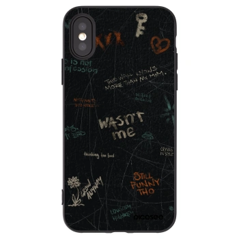 Picasee silikonový černý obal pro Apple iPhone X/XS - CONFESSION