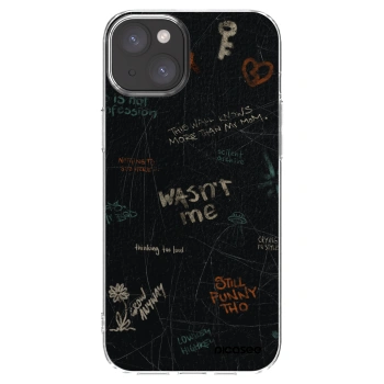 Picasee silikonový průhledný obal pro Apple iPhone 15 Plus - CONFESSION