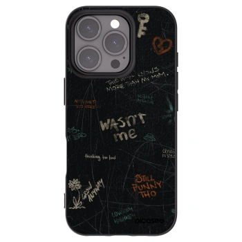 Picasee silikonový černý obal pro Apple iPhone 16 Pro - CONFESSION