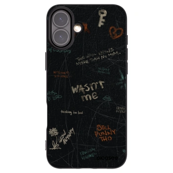 Picasee silikonový černý obal pro Apple iPhone 16 Plus - CONFESSION