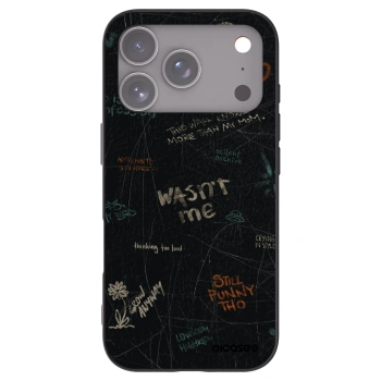 Picasee silikonový černý obal pro Apple iPhone 17 Pro - CONFESSION