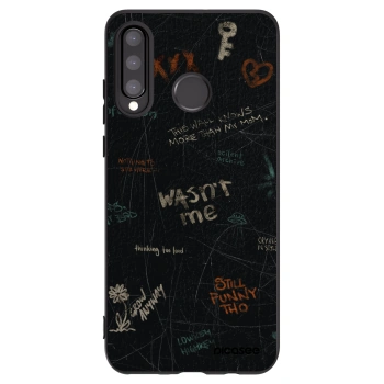Picasee silikonový černý obal pro Huawei P30 Lite - CONFESSION