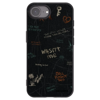 Picasee silikonový černý obal pro Apple iPhone 17e - CONFESSION