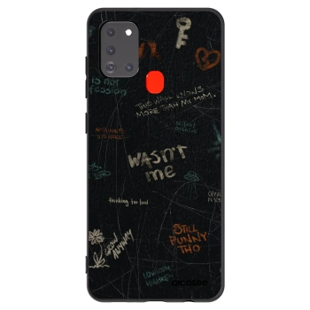 Picasee silikonový černý obal pro Samsung Galaxy A21s - CONFESSION