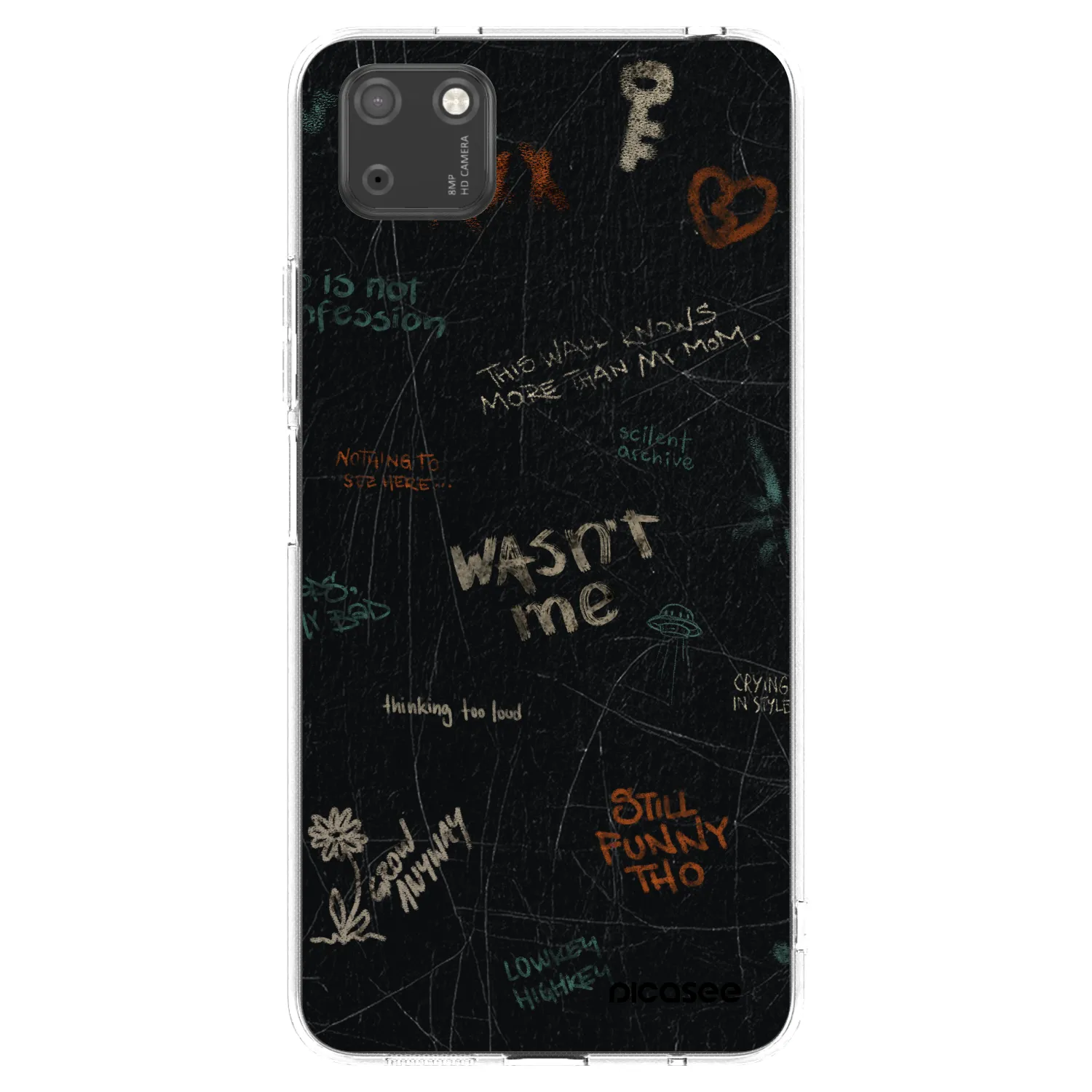 Picasee silikonový průhledný obal pro Huawei Y5P - CONFESSION