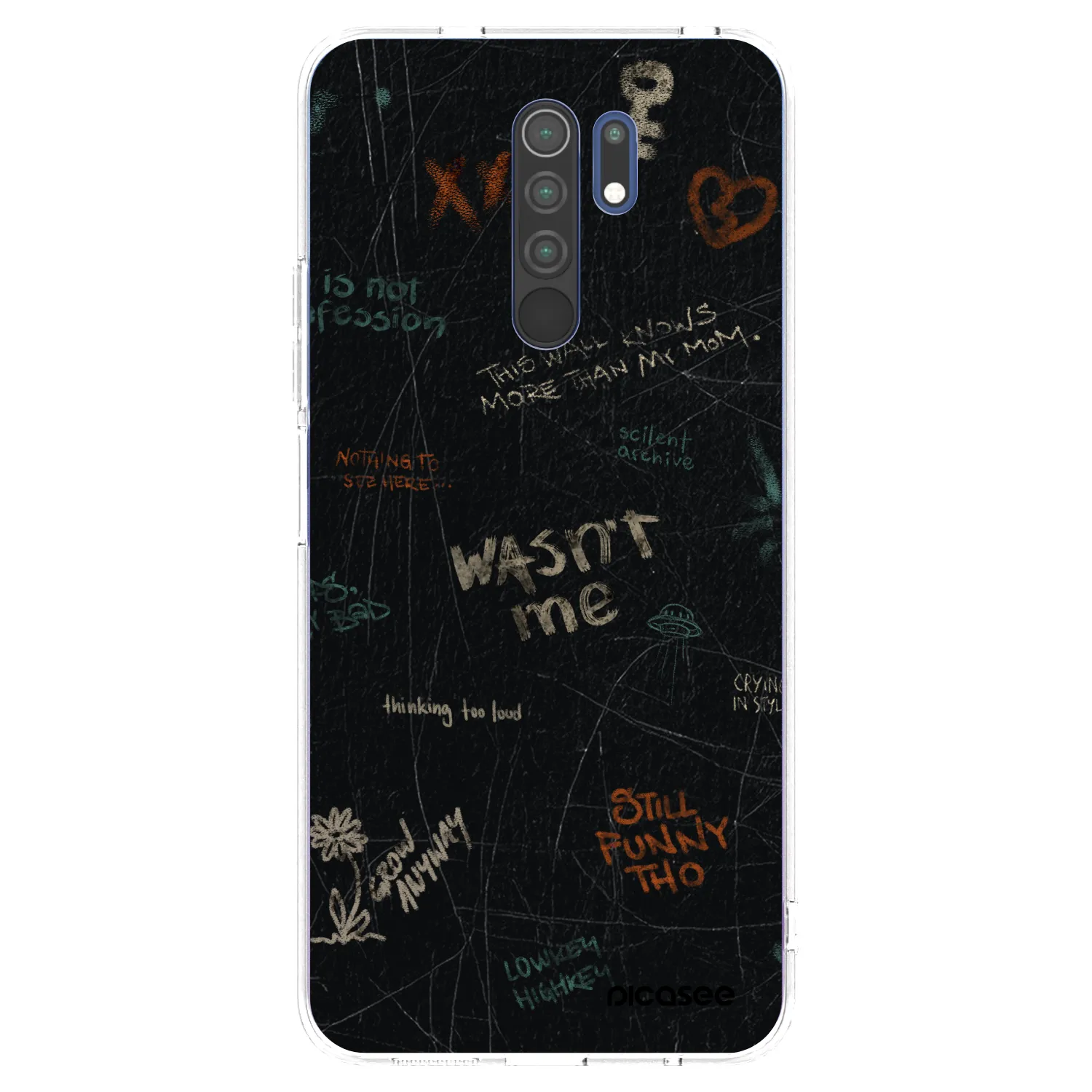 Picasee silikonový průhledný obal pro Xiaomi Redmi 9 - CONFESSION