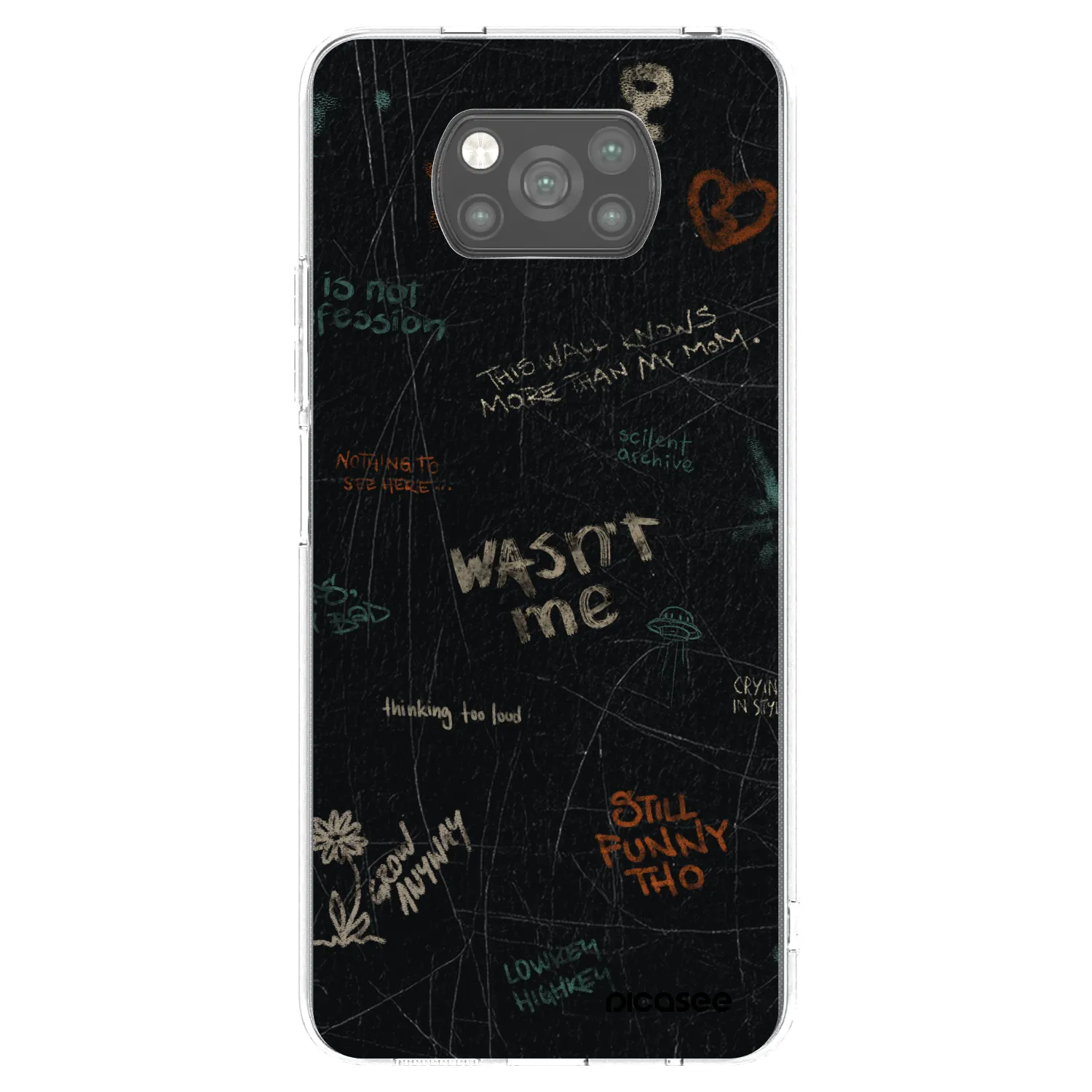 Picasee silikonový černý obal pro Xiaomi Poco X3 - CONFESSION