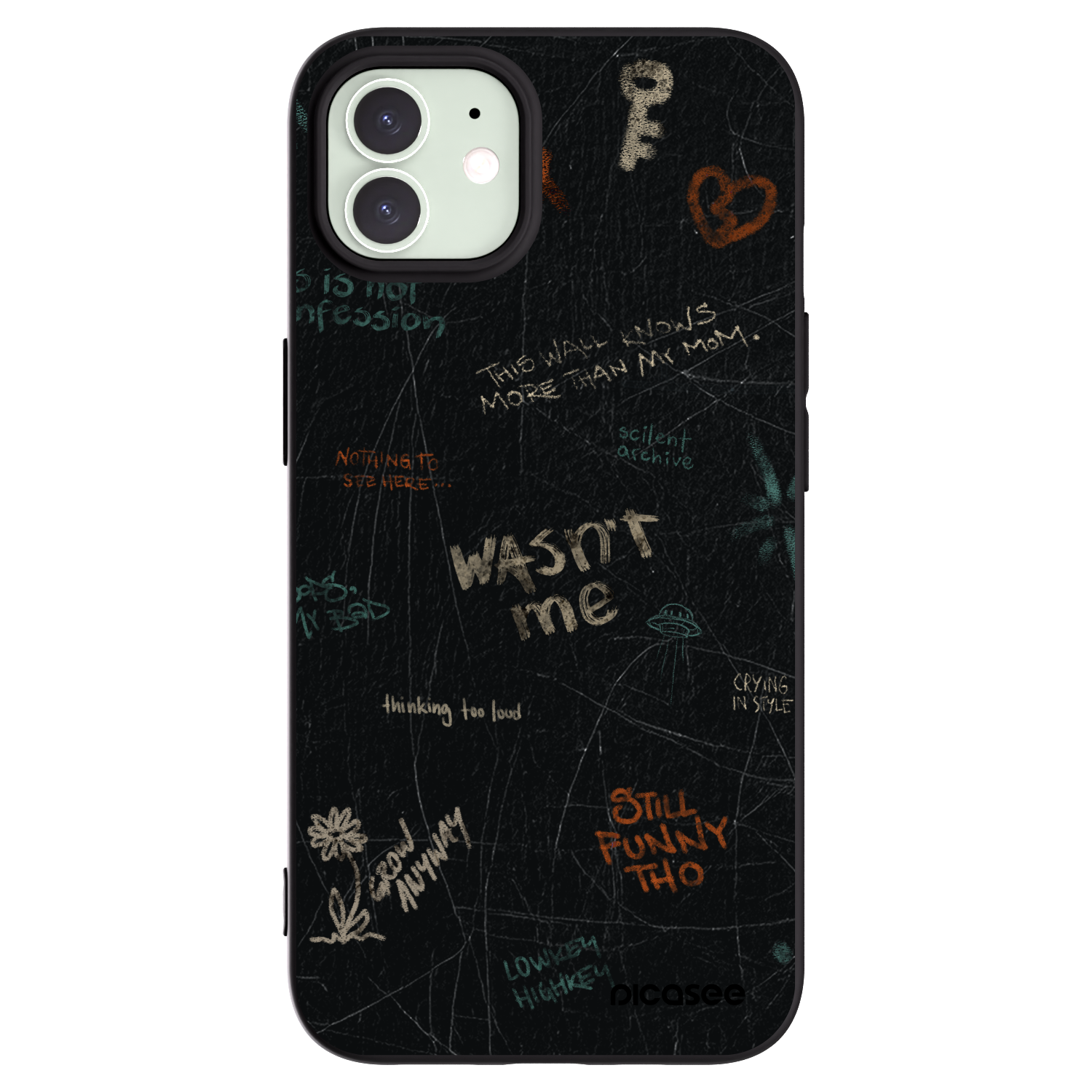 Picasee silikonový černý obal pro Apple iPhone 12 - CONFESSION