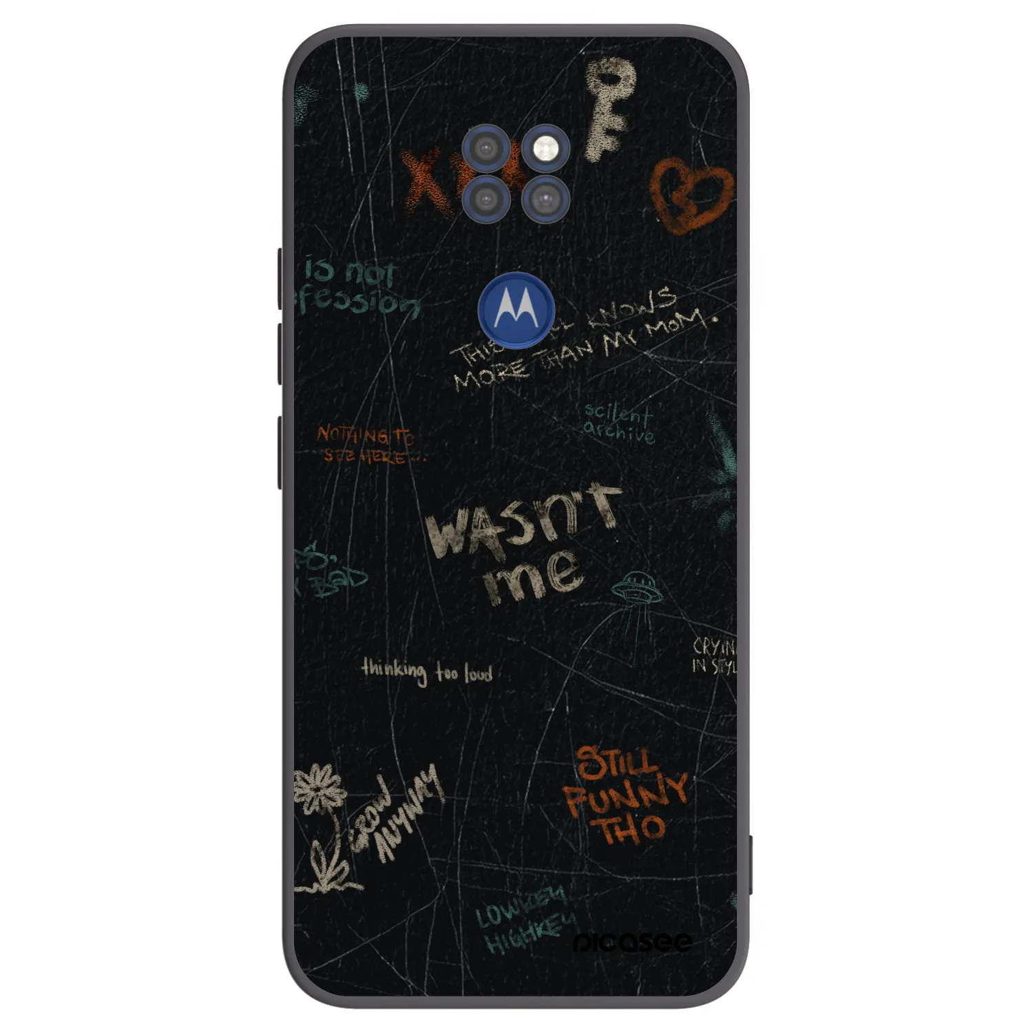 Picasee silikonový černý obal pro Motorola Moto G9 Play - CONFESSION