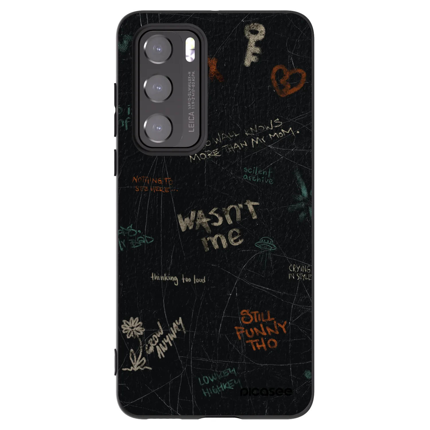 Picasee silikonový černý obal pro Huawei P40 - CONFESSION