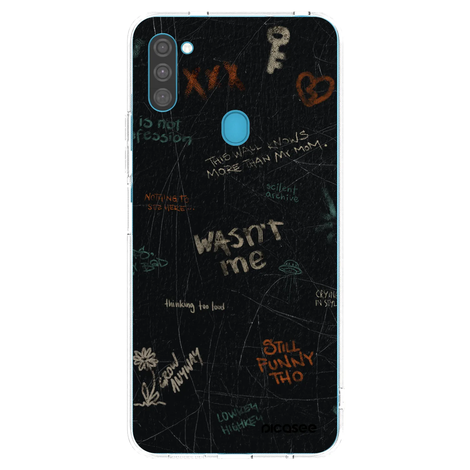Picasee silikonový průhledný obal pro Samsung Galaxy M11 - CONFESSION