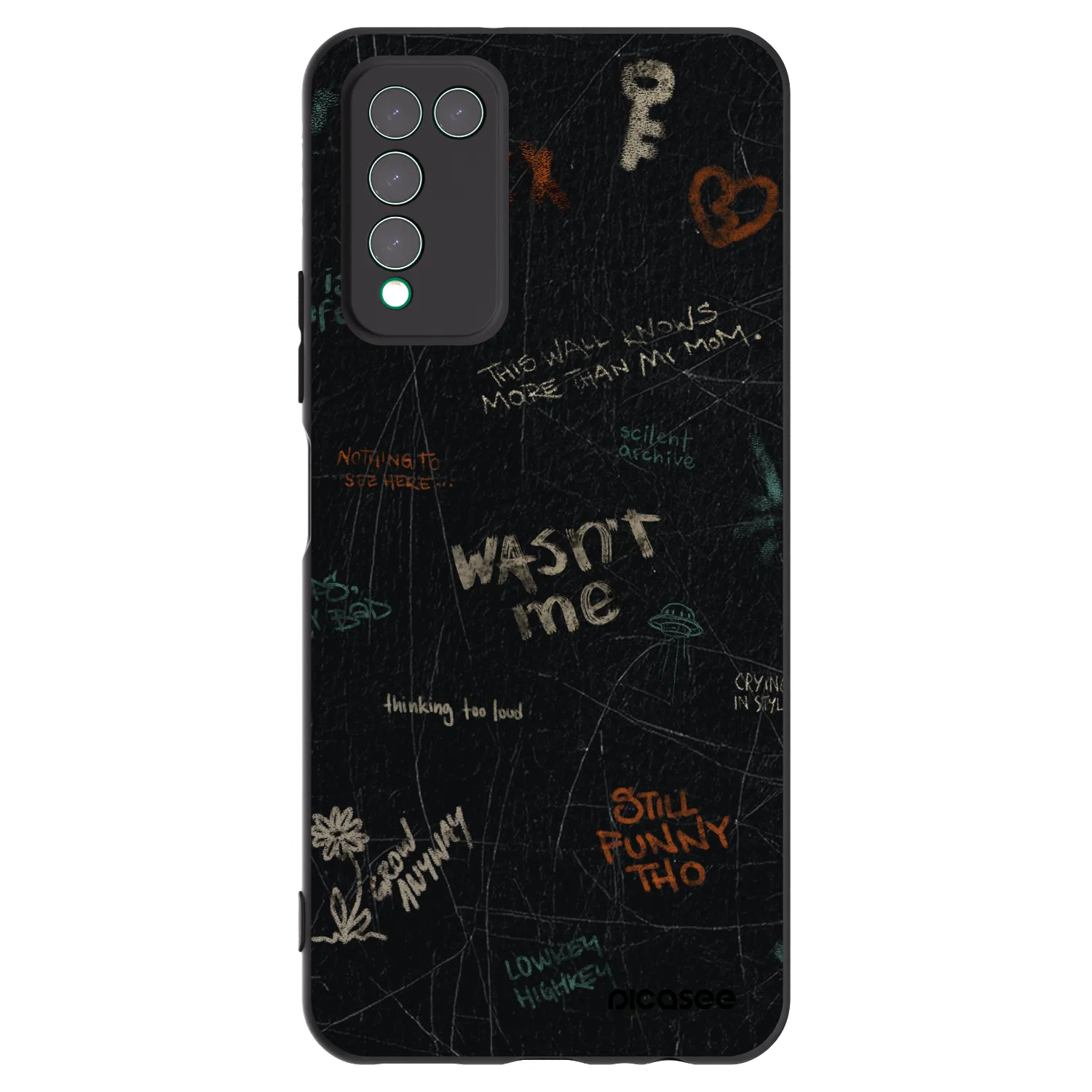 Picasee silikonový černý obal pro Honor 10X Lite - CONFESSION