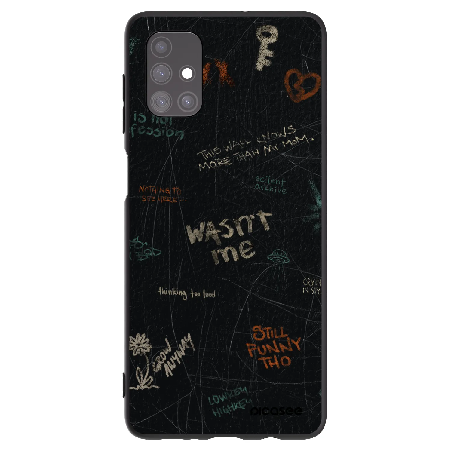 Picasee silikonový černý obal pro Samsung Galaxy M51 M515F - CONFESSION