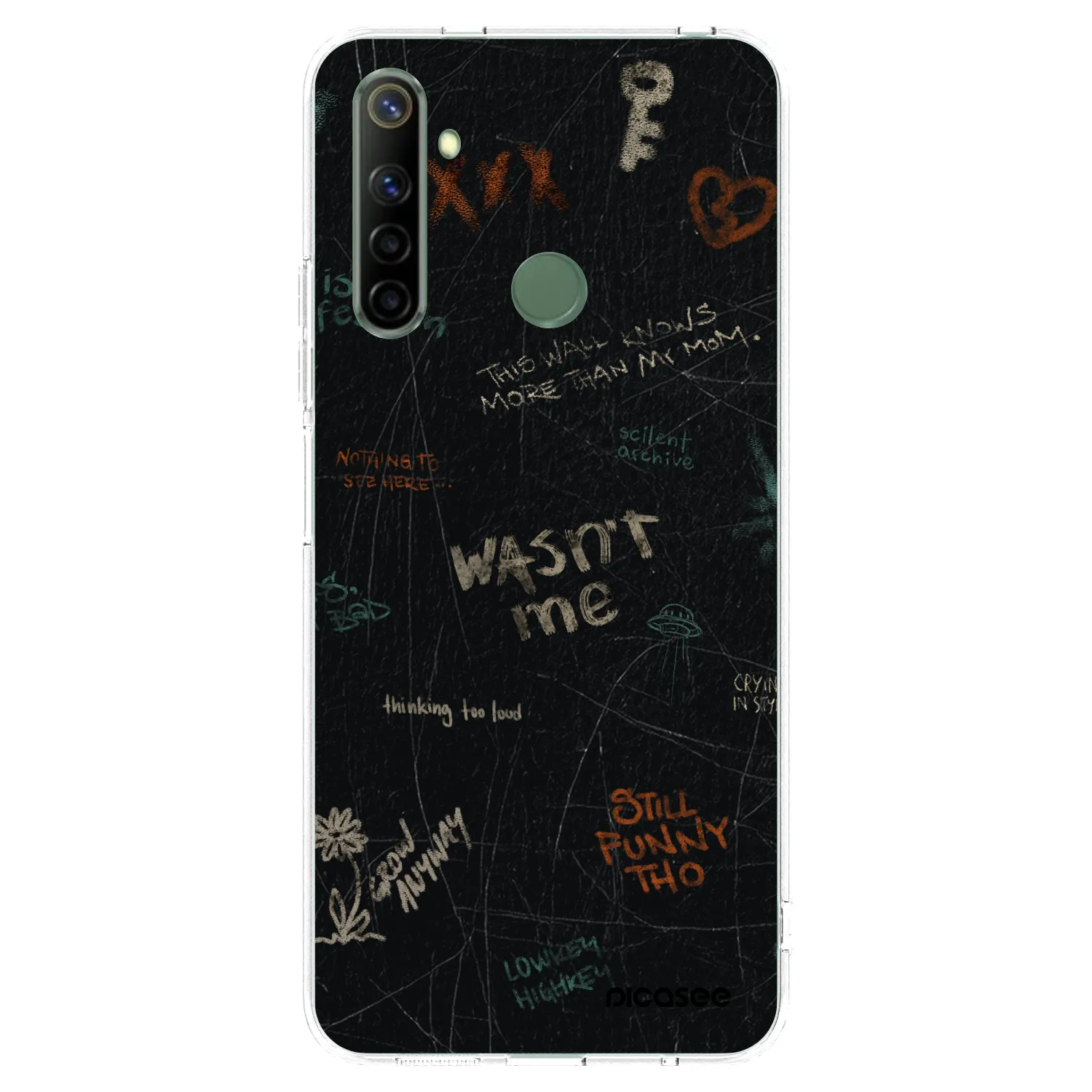 Picasee silikonový průhledný obal pro Realme 6i - CONFESSION